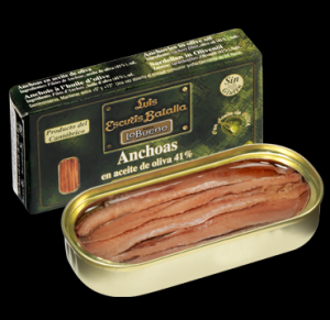 Caned fish: Cantabric Sea Anchovy Fillets in Olive